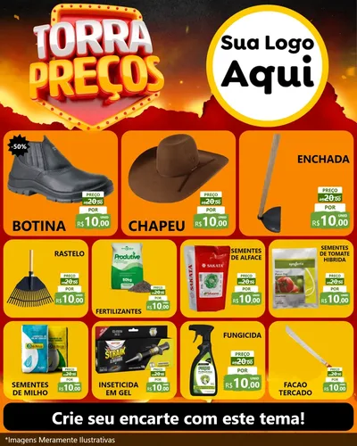 Modelo de Rede Social para Feed Instagram com o tema Torra Preços para Agropecuária
