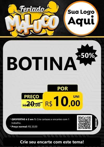 Modelo de Cartaz para Cartaz A4 Vertical com o tema Feriado Maluco para Agropecuária