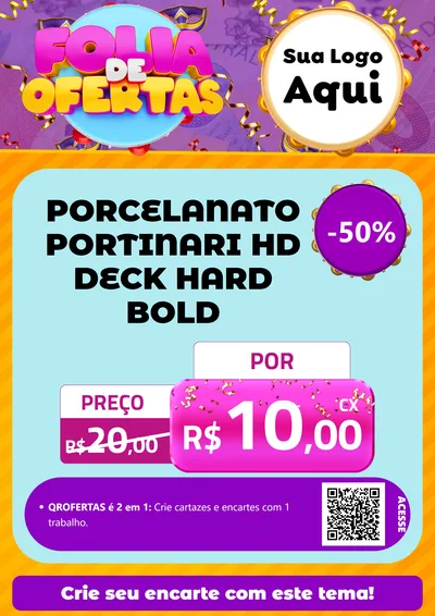Modelo de Cartaz para Cartaz A4 Vertical com o tema Folia de Ofertas para Pisos e revestimentos