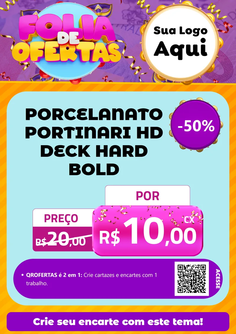 Modelo de Cartaz para Cartaz A4 Vertical com o tema Folia de Ofertas para Pisos e revestimentos