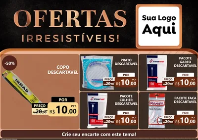 Modelo de Encarte para Encarte A4 Horizontal com o tema Ofertas Irresistíveis! para Embalagens