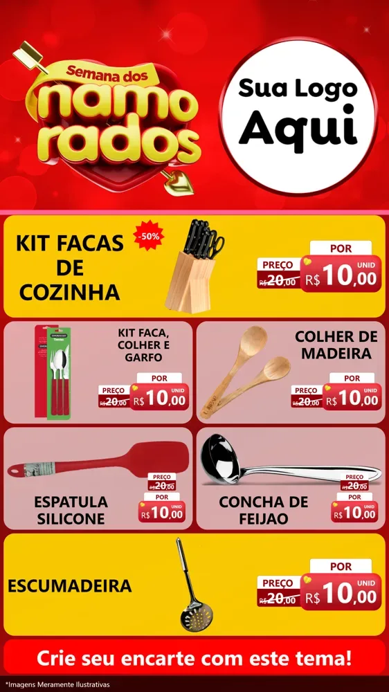 Modelo de TV para TV Vertical com o tema Semana dos namorados para Utilidades Domésticas
