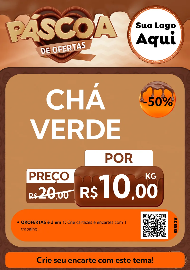 Modelo de Cartaz para Cartaz A4 Vertical com o tema Páscoa de Ofertas para Produtos Naturais