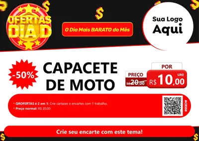 Modelo de Cartaz para Cartaz A4 Horizontal com o tema Dia D para Moto peças