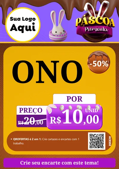 Modelo de Cartaz para Cartaz A4 Vertical com o tema Páscoa Premiada para Óticas