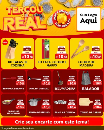 Modelo de Rede Social para Feed Instagram com o tema Terçou do Real para Utilidades Domésticas