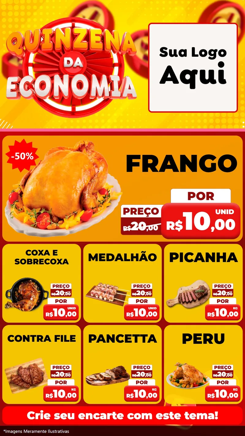 Modelo de Rede Social para Stories com o tema Quinzena Da Economia para Assados