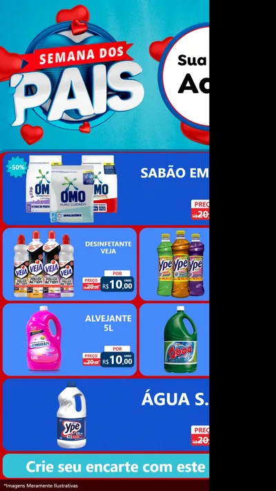 Modelo de TV para TV Vertical com o tema Semana Dos Pais para Produtos de Limpeza
