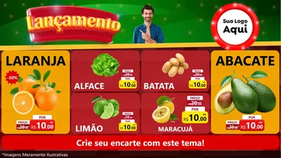 Modelo de TV para TV Horizontal com o tema Lançamento para Hortifrúti
