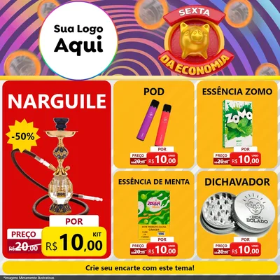 Modelo de Rede Social para Feed Facebook com o tema Sexta da Economia para Tabacaria