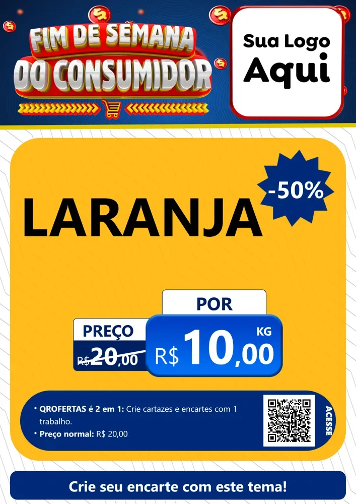 Modelo de Cartaz para Cartaz A4 Vertical com o tema Fim de Semana do Consumidor para Hortifrúti
