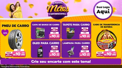Modelo de TV para TV Horizontal com o tema Dia das Mães com Desconto para Auto peças