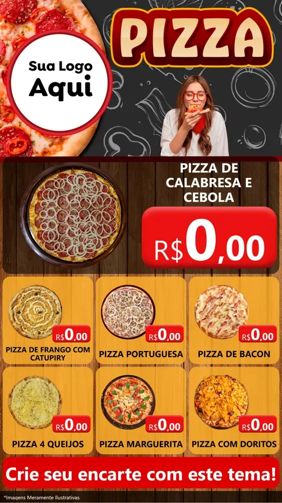 Modelo de Rede Social para Stories com o tema Pizza para Pizzaria