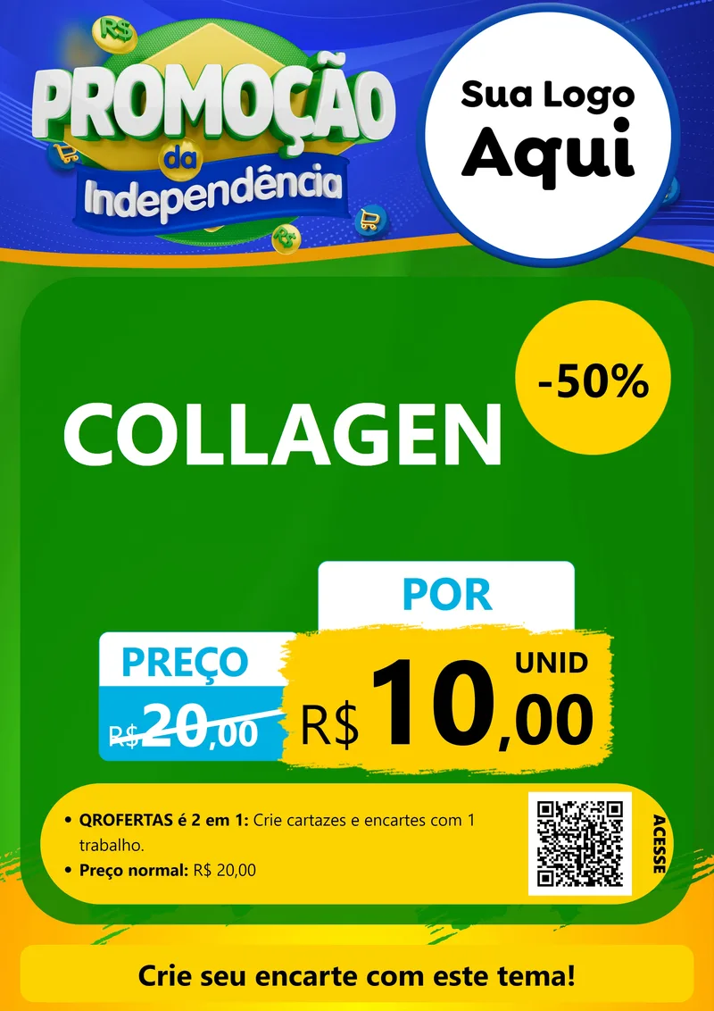 Modelo de Cartaz para Cartaz A4 Vertical com o tema Promoção da Independência para Suplementos alimentares