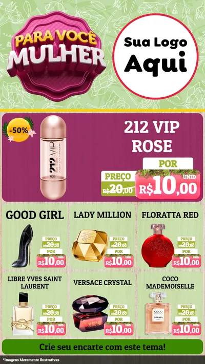 Modelo de Rede Social para Stories com o tema Para Você Mulher para Perfumes