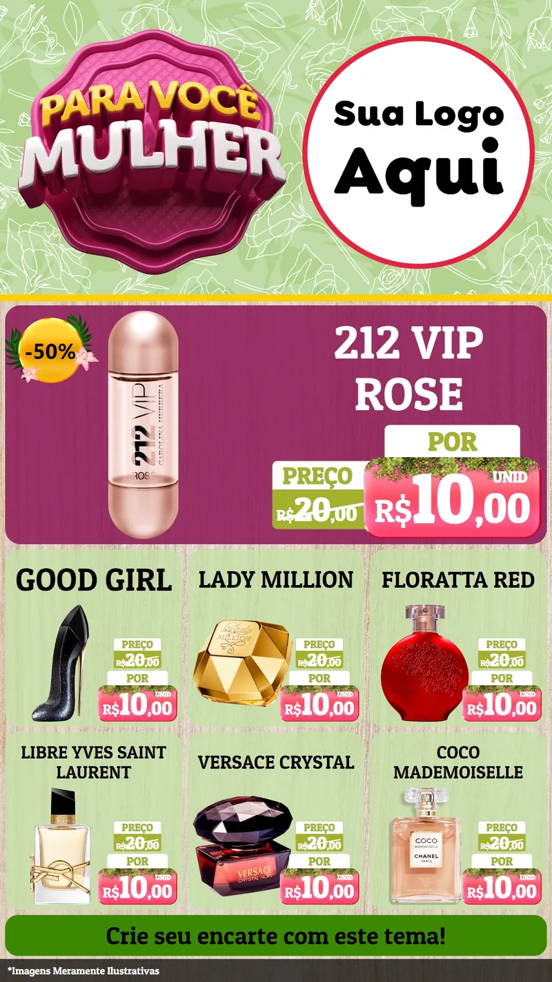 Modelo de Rede Social para Stories com o tema Para Você Mulher para Perfumes