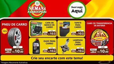 Modelo de TV para TV Horizontal com o tema Semana Farroupilha para Auto peças