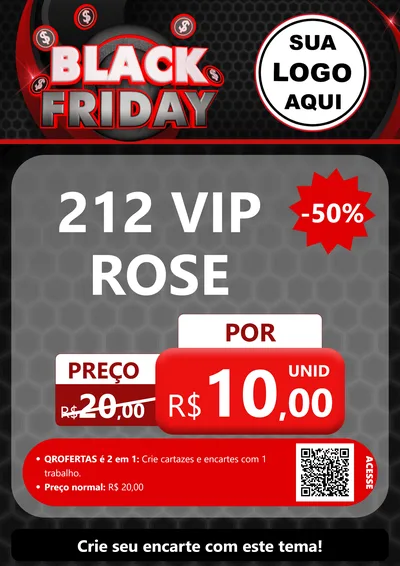 Modelo de Cartaz para Cartaz A4 Vertical com o tema Black Friday para Perfumes