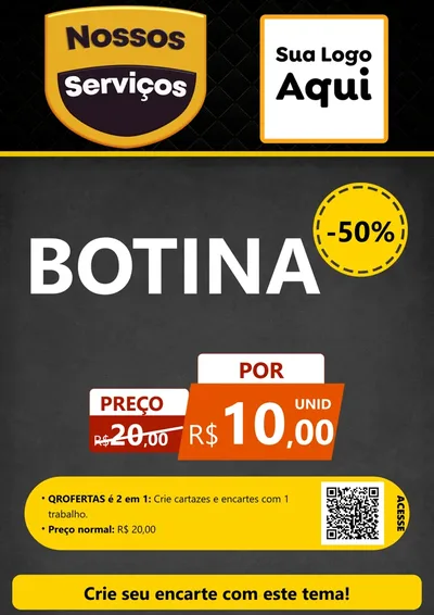 Modelo de Cartaz para Cartaz A4 Vertical com o tema Nossos Serviços para Agropecuária