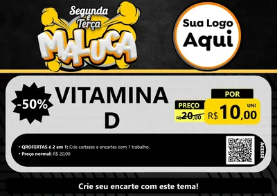 Modelo de Cartaz para Cartaz A4 Horizontal com o tema Segunda e Terça Maluca para Farmácia