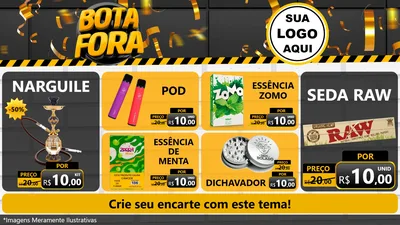 Modelo de TV para TV Horizontal com o tema Bota Fora para Tabacaria