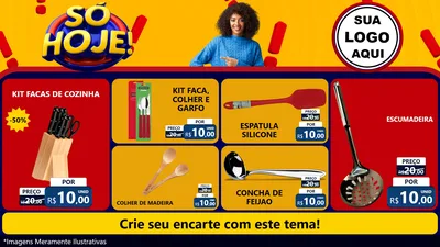 Modelo de TV para TV Horizontal com o tema Só Hoje! para Utilidades Domésticas