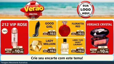Modelo de TV para TV Horizontal com o tema Verão Imbatível para Perfumes