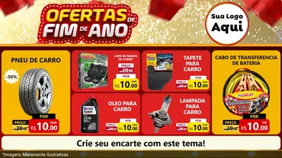 Modelo de TV para TV Horizontal com o tema Ofertas de Fim de Ano para Auto peças