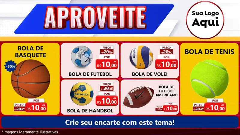 Modelo de TV para TV Horizontal com o tema Aproveite para Artigos Esportivos