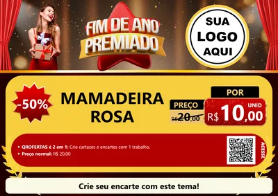 Modelo de Cartaz para Cartaz A4 Horizontal com o tema Fim de Ano Premiado para Bebês