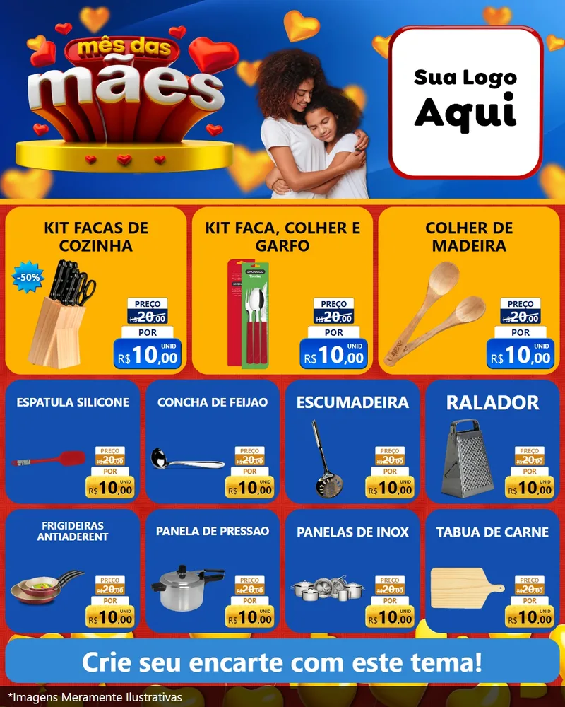 Modelo de Rede Social para Feed Instagram com o tema Mês das Mães para Utilidades Domésticas