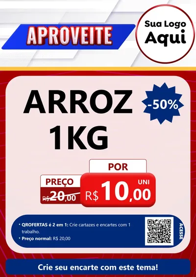 Modelo de Cartaz para Cartaz A4 Vertical com o tema Aproveite para Supermercado