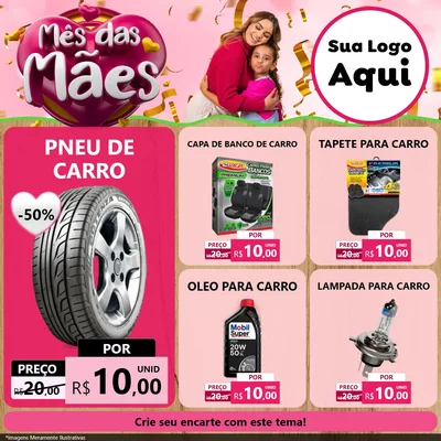 Modelo de Rede Social para Feed Facebook com o tema Mês das Mães para Auto peças
