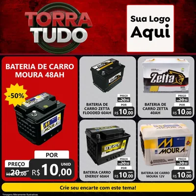 Modelo de Rede Social para Feed Facebook com o tema Torra Tudo para Baterias Elétricas