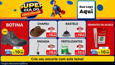 Modelo de TV para TV Horizontal com o tema Super Dia do Consumidor para Agropecuária