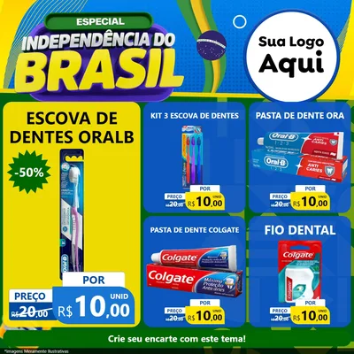 Modelo de Rede Social para Feed Facebook com o tema Especial Independência do Brasil para Higiene Pessoal