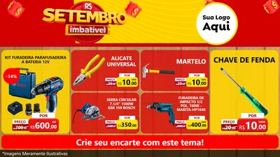 Modelo de TV para TV Horizontal com o tema Setembro Imbatível para Maquinas e Ferramentas