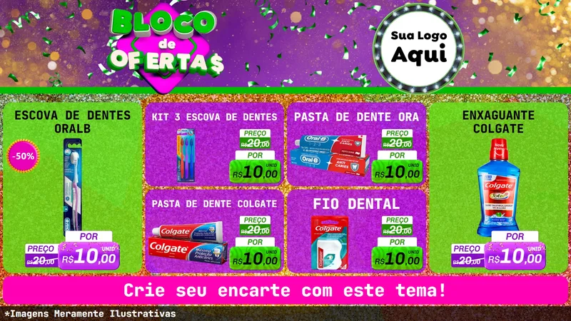 Modelo de TV para TV Horizontal com o tema Bloco de Ofertas para Higiene Pessoal