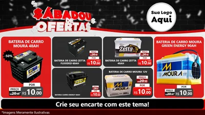 Modelo de TV para TV Horizontal com o tema Sabadou de Ofertas para Baterias Elétricas