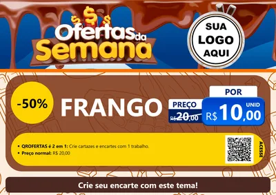 Modelo de Cartaz para Cartaz A4 Horizontal com o tema Ofertas da Semana - Páscoa para Assados