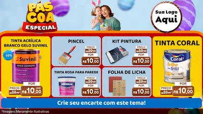 Modelo de TV para TV Horizontal com o tema Páscoa Especial para Tintas e Ferramentas