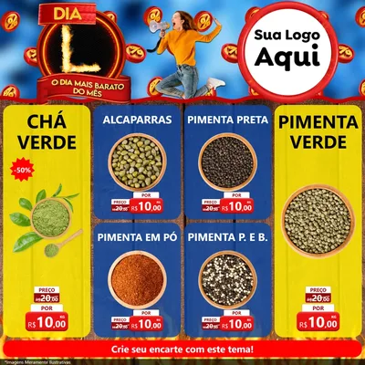 Modelo de Rede Social para Feed Facebook com o tema Dia L - O Dia Mais Barato Do Mês para Produtos Naturais
