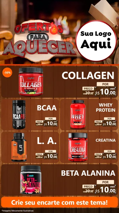 Modelo de TV para TV Vertical com o tema Ofertas Para Aquecer para Suplementos alimentares