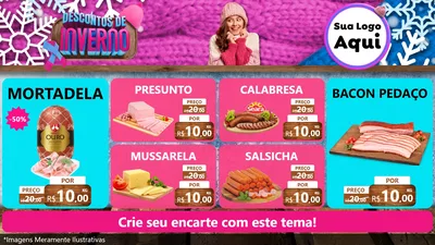Modelo de TV para TV Horizontal com o tema Descontos de Inverno para Frios e Laticínios