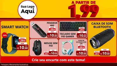 Modelo de TV para TV Horizontal com o tema A Partir de Um e Noventa e Nove - 1,99 para Informática