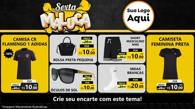 Modelo de TV para TV Horizontal com o tema Sexta Maluca para Roupas e acessórios