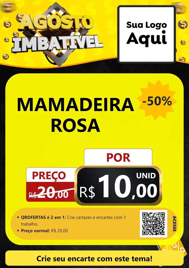 Modelo de Cartaz para Cartaz A4 Vertical com o tema Agosto Imbatível para Bebês