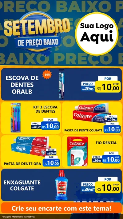 Modelo de TV para TV Vertical com o tema Setembro De Preço Baixo para Higiene Pessoal