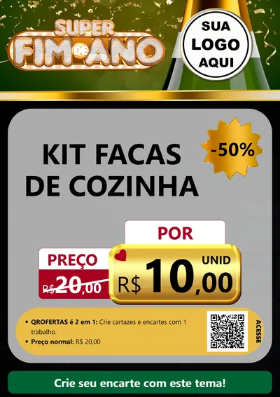 Modelo de Cartaz para Cartaz A4 Vertical com o tema Super Fim de Ano para Utilidades Domésticas