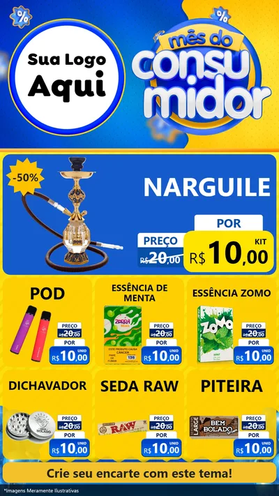 Modelo de Rede Social para Stories com o tema Mês do Consumidor para Tabacaria